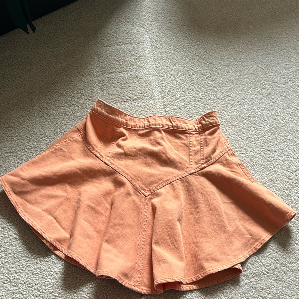 Aerie Tangerine Skater Skirt